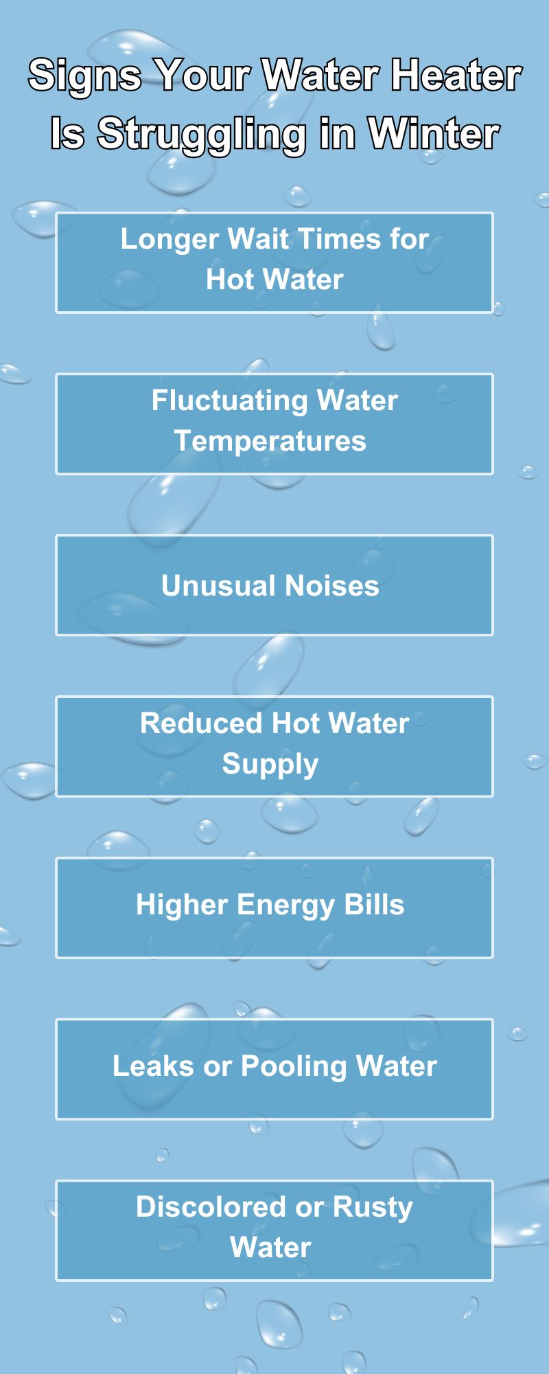 original infographic on signs your water heater is struggling in cold weather